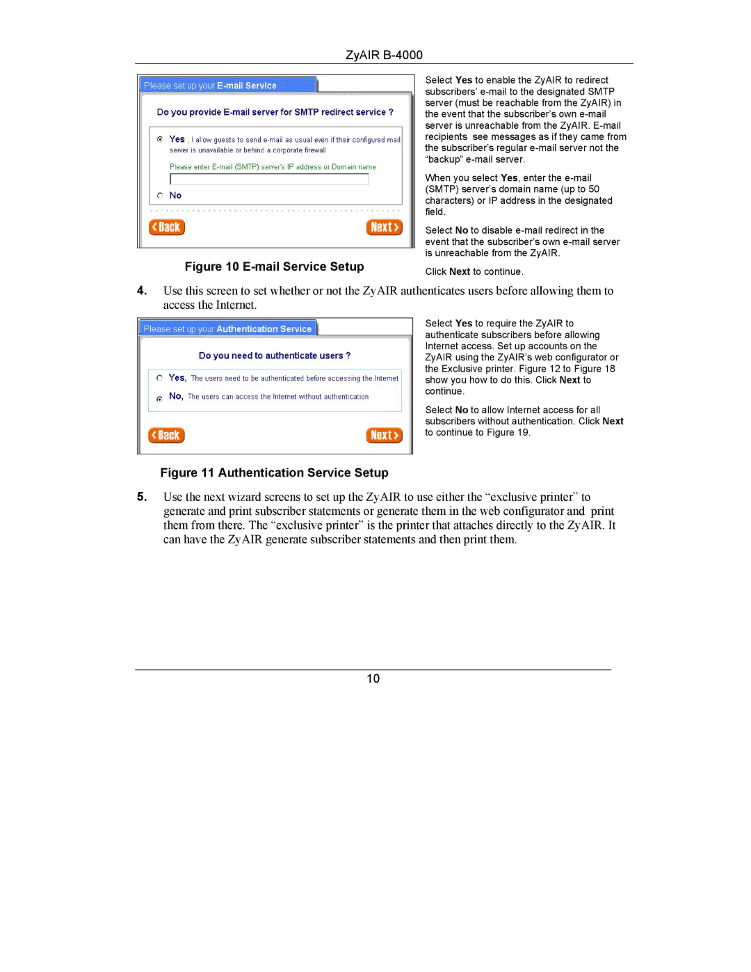 ZyXEL Communications B-4000 manual Mail Service Setup 