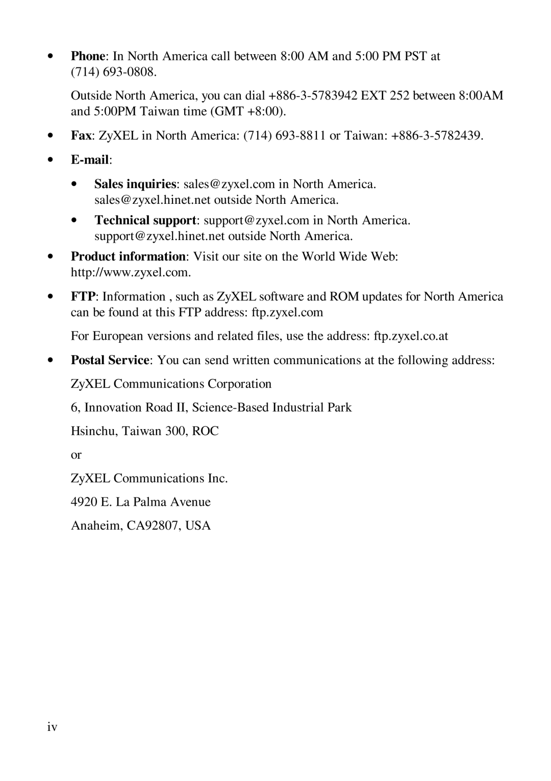 ZyXEL Communications Comet 336P user manual ∙ E-mail 