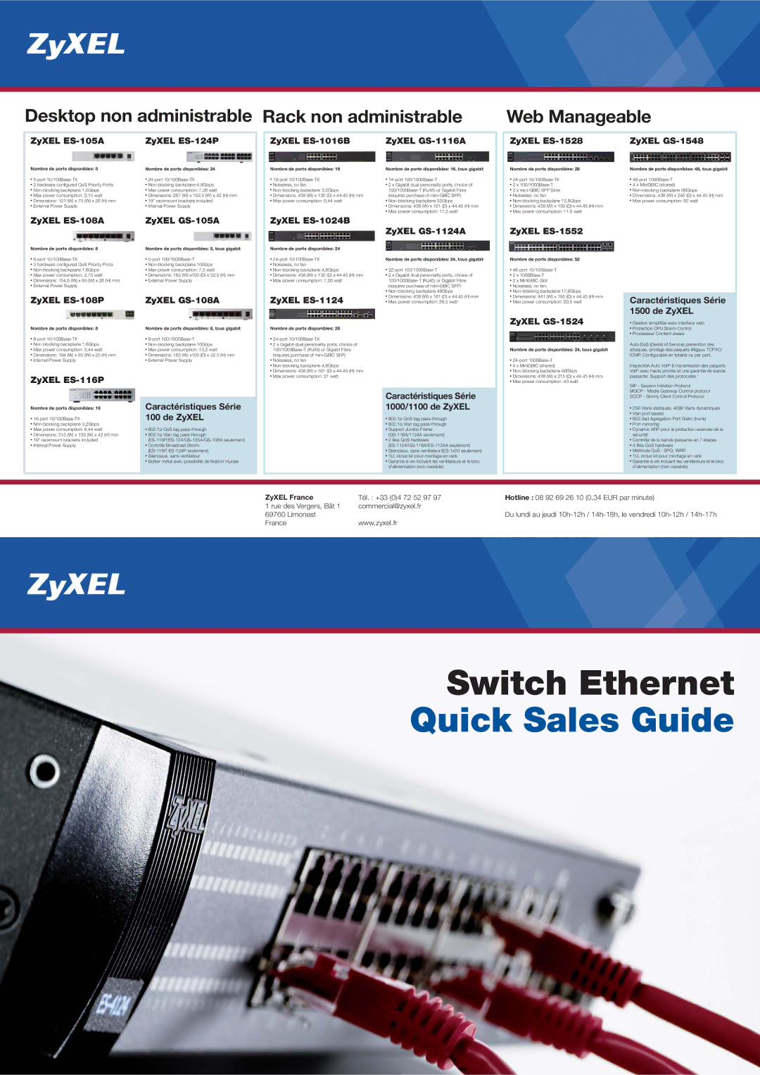 ZyXEL Communications ES-1124 dimensions ZyXEL ES-105A ZyXEL ES-124P ZyXEL ES-1016B ZyXEL GS-1116A, ZyXEL ES-1552, De ZyXEL 