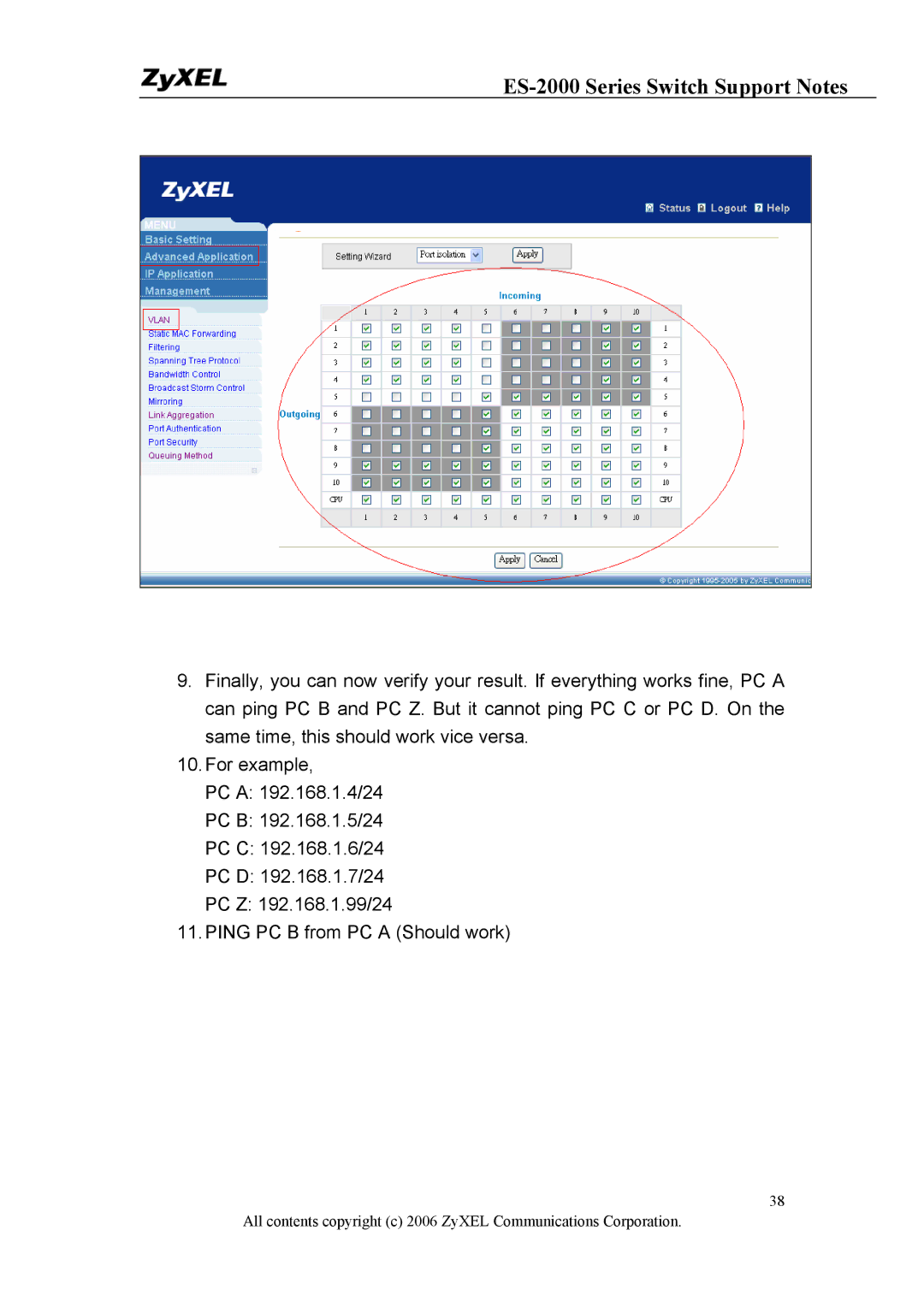 ZyXEL Communications ES-2024A, ES-2048, ES-2024PWR manual ES-2000 Series Switch Support Notes 