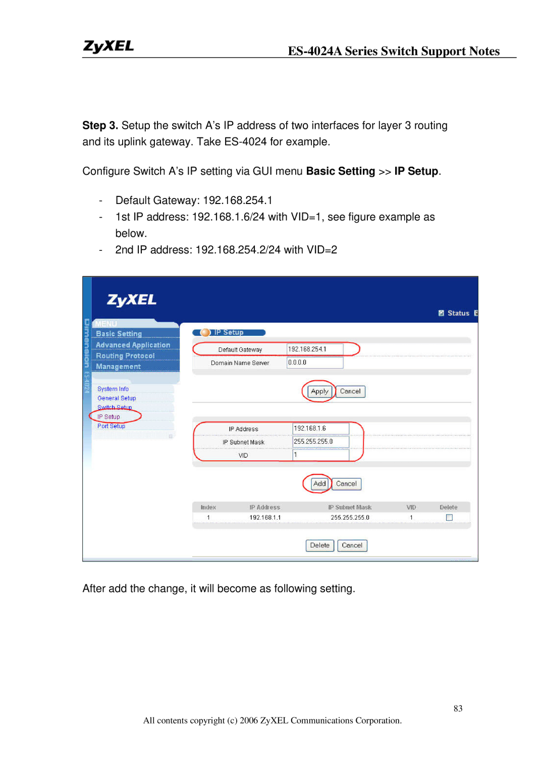 ZyXEL Communications manual ES-4024A Series Switch Support Notes 