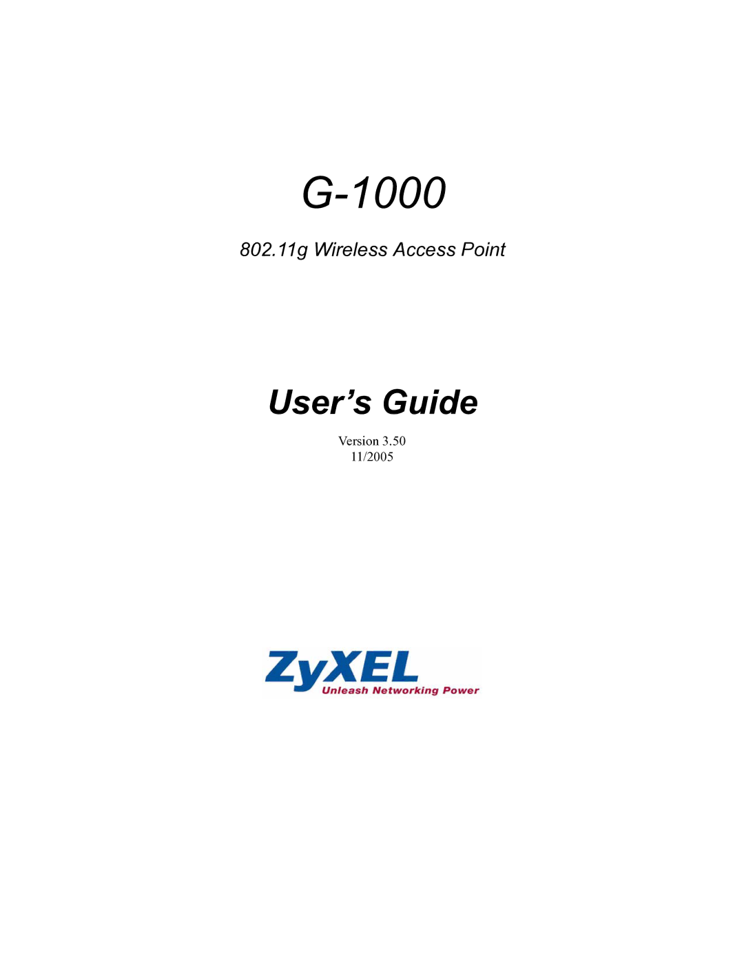 ZyXEL Communications G-1000 manual 