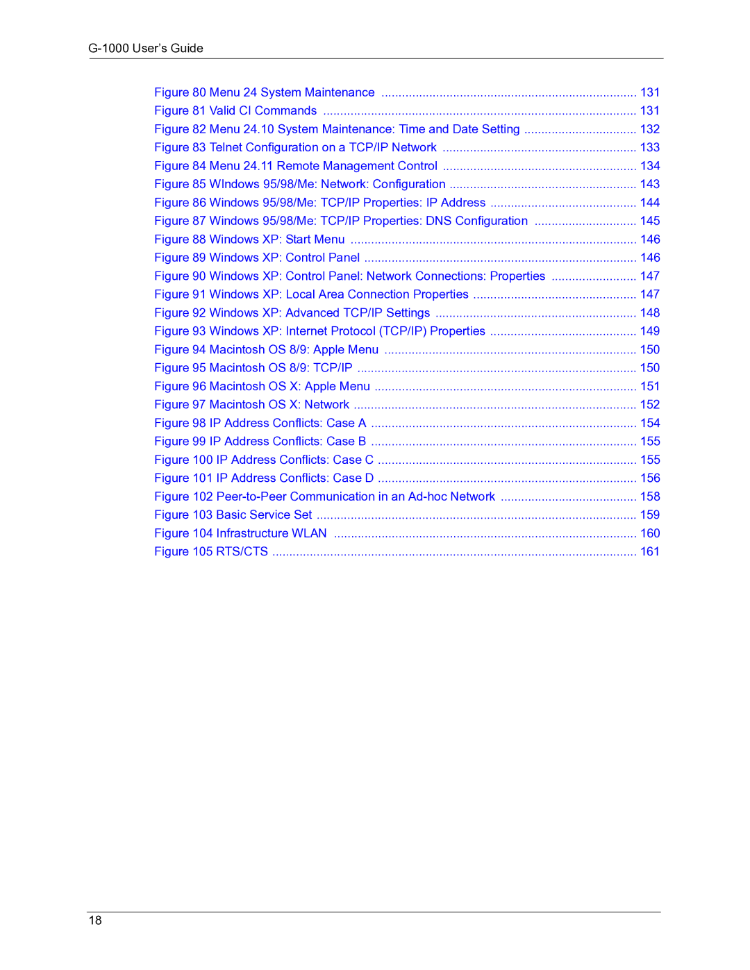 ZyXEL Communications G-1000 manual Menu 24.10 System Maintenance Time and Date Setting 132 