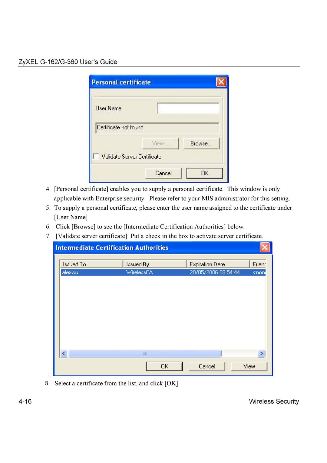 ZyXEL Communications manual ZyXEL G-162/G-360 User’s Guide 