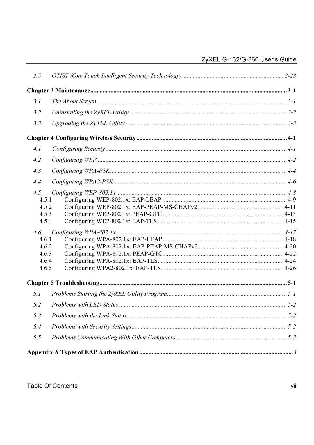 ZyXEL Communications manual ZyXEL G-162/G-360 User’s Guide 