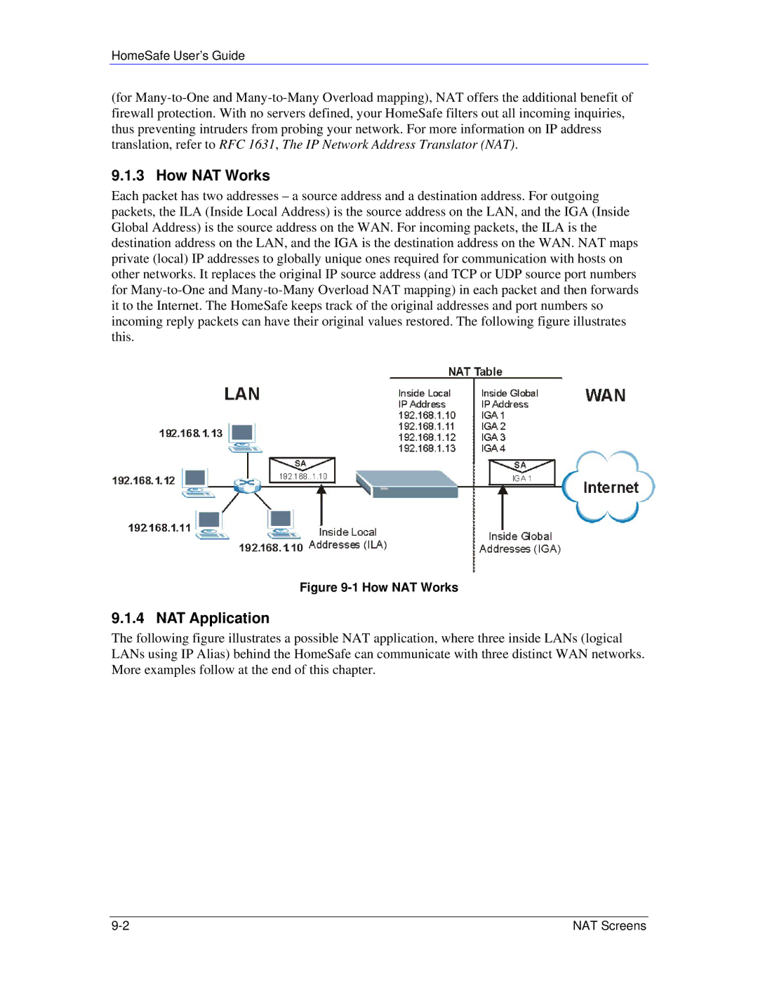 ZyXEL Communications HS100/HS100W manual How NAT Works, NAT Application 