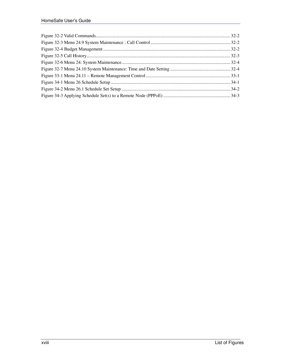 ZyXEL Communications HS100/HS100W manual Xviii List of Figures 