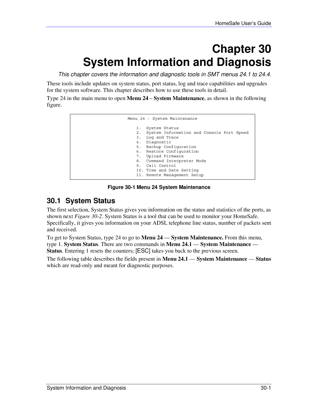 ZyXEL Communications HS100/HS100W manual System Information and Diagnosis, System Status 