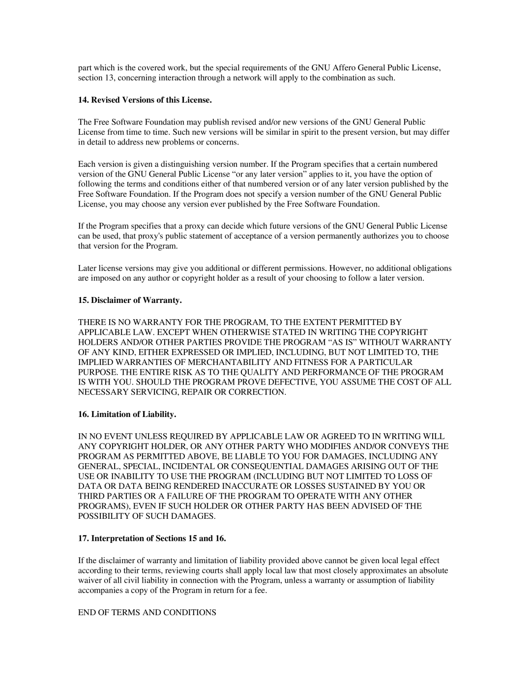 ZyXEL Communications IPC-4605N manual Revised Versions of this License 