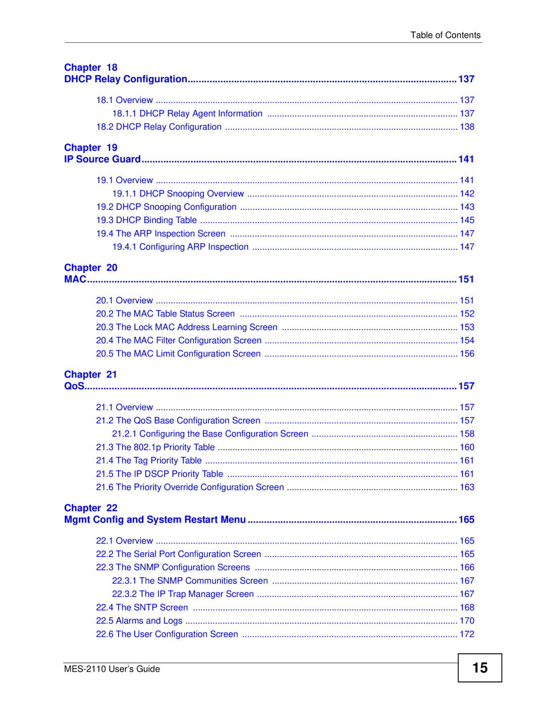 ZyXEL Communications MES-2110 manual 137 