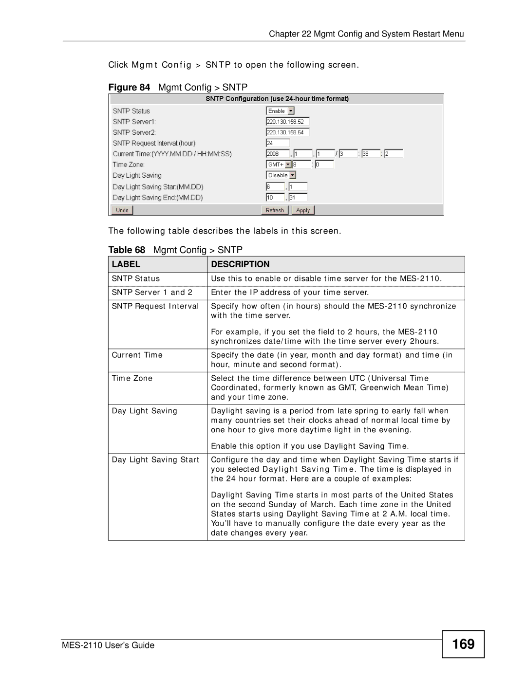 ZyXEL Communications MES-2110 manual 169 