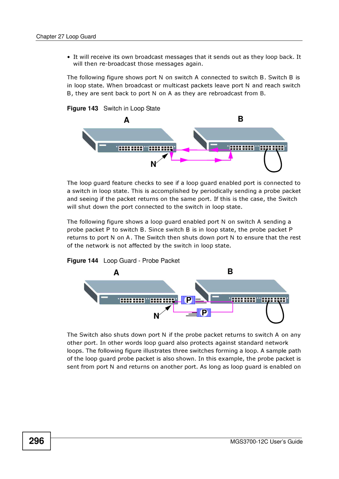 ZyXEL Communications metrogigabit switch manual 296, Switch in Loop State 