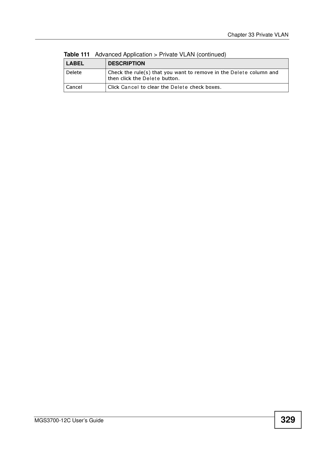 ZyXEL Communications metrogigabit switch manual 329 