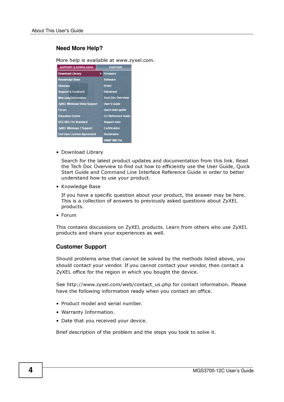 ZyXEL Communications metrogigabit switch manual Need More Help? 