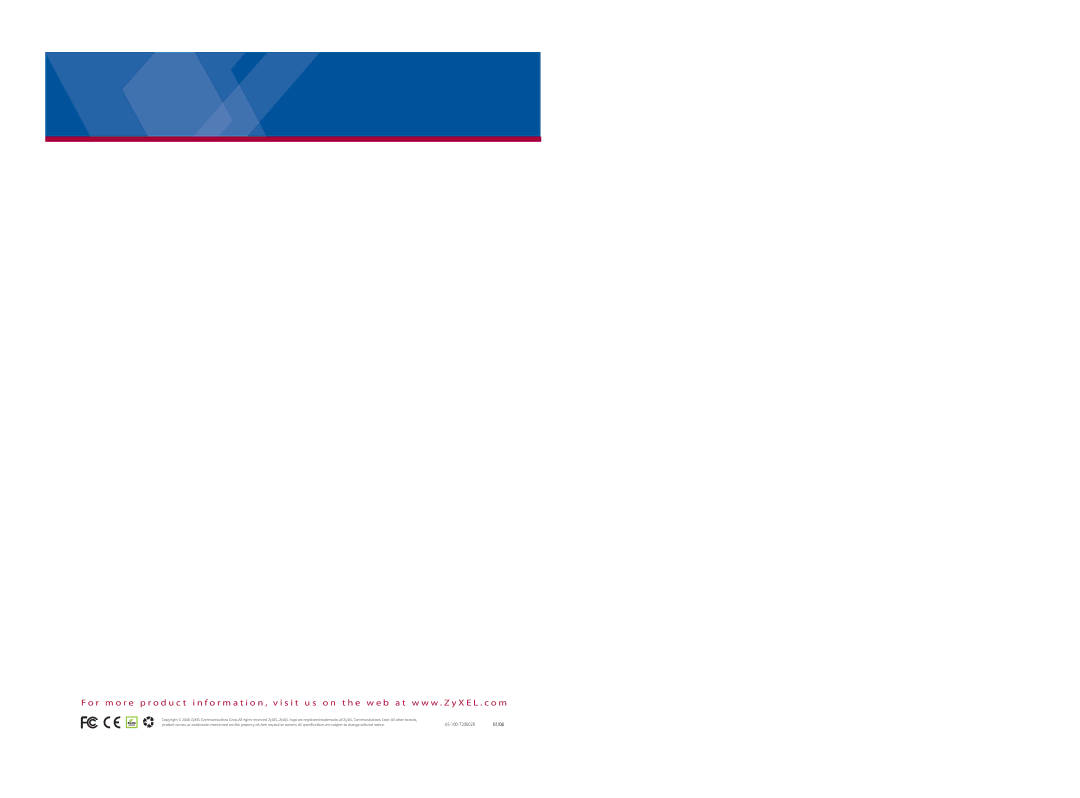 ZyXEL Communications MS-7206 manual 01/08 