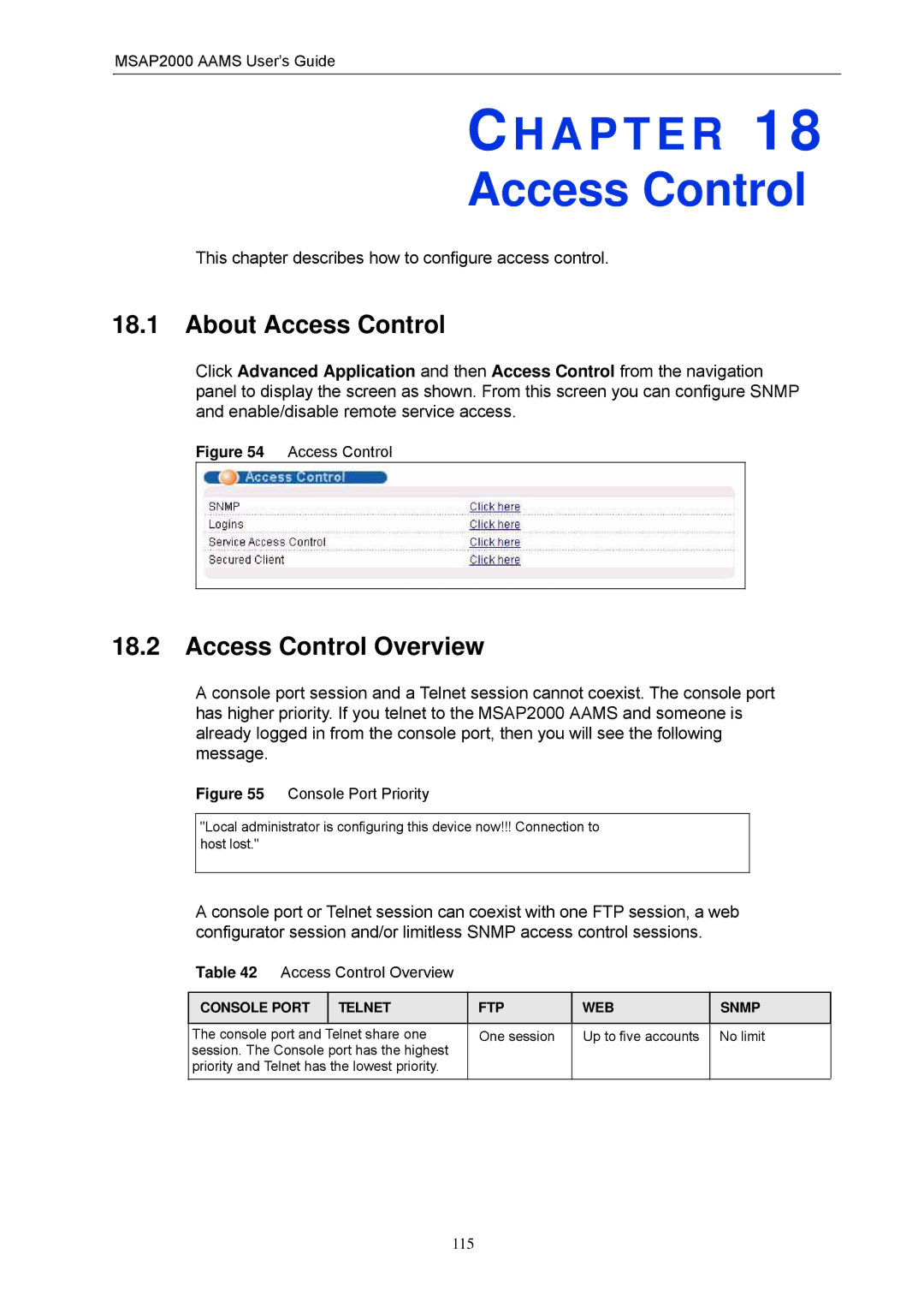 ZyXEL Communications MSAP2000 manual About Access Control, Access Control Overview 