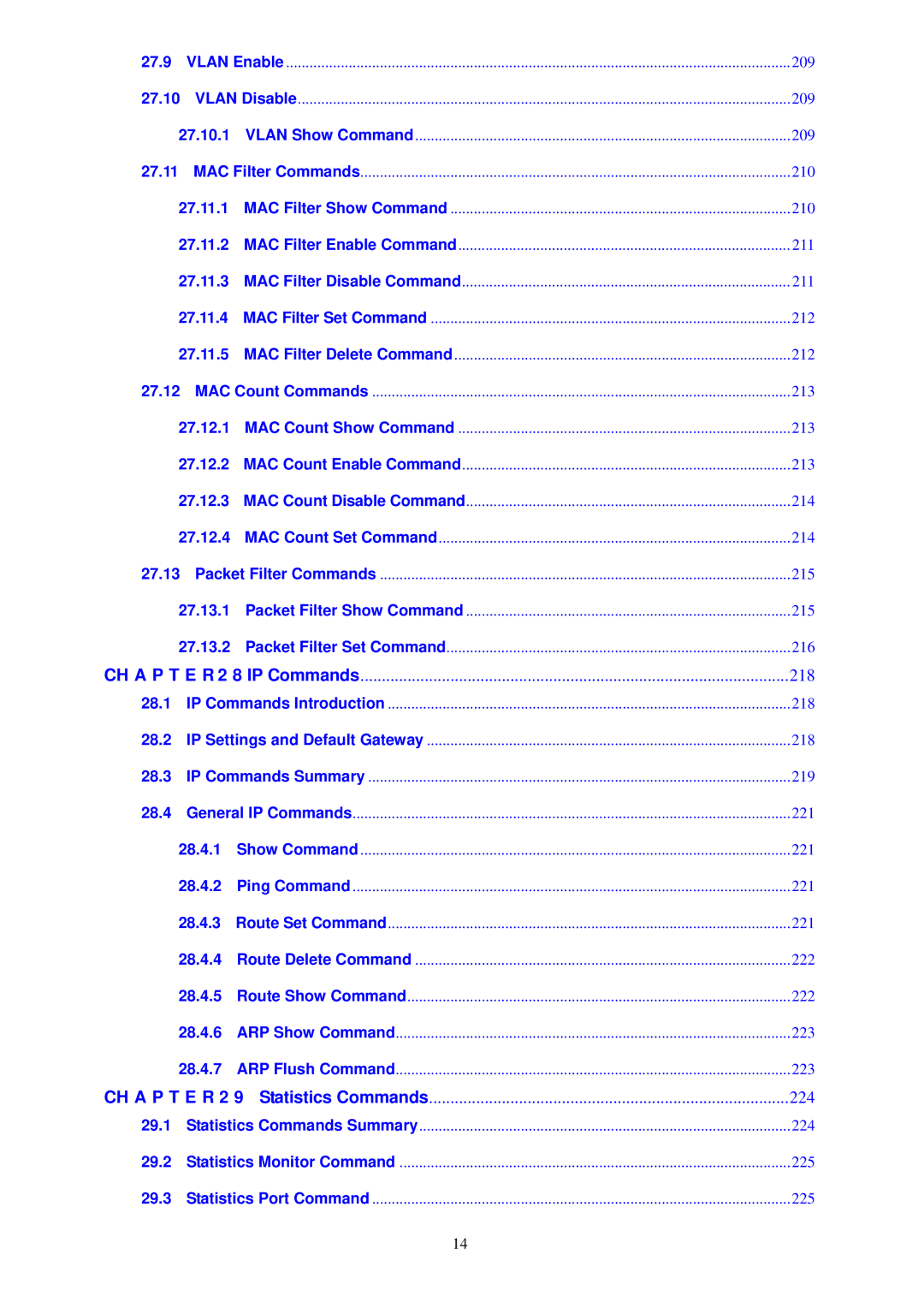 ZyXEL Communications MSAP2000 manual 218 