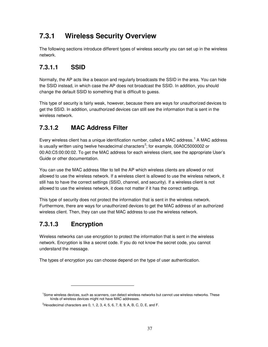 ZyXEL Communications MWR102 manual Wireless Security Overview, Ssid 