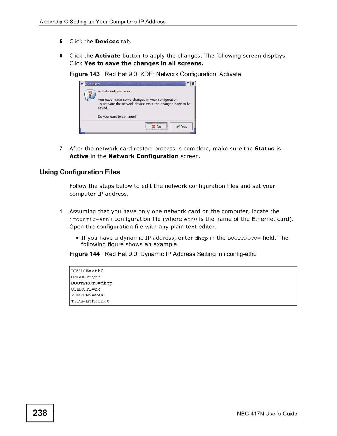 ZyXEL Communications NBG-417N manual 238, Using Configuration Files 