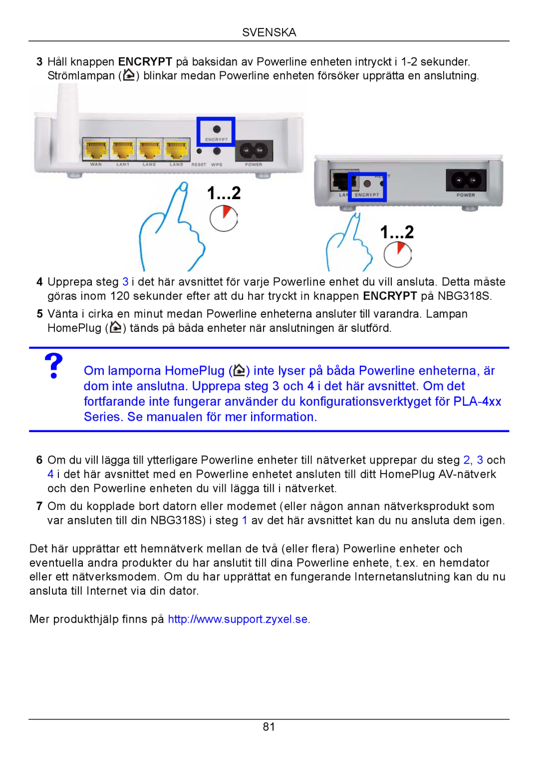 ZyXEL Communications NBG318S Series quick start Svenska 