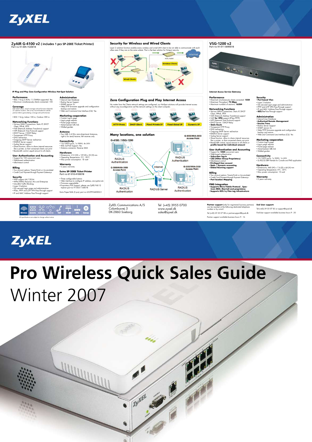 ZyXEL Communications NXC-8160 specifications Performance Administration, Coverage, Networking Functions, Security, Billing 