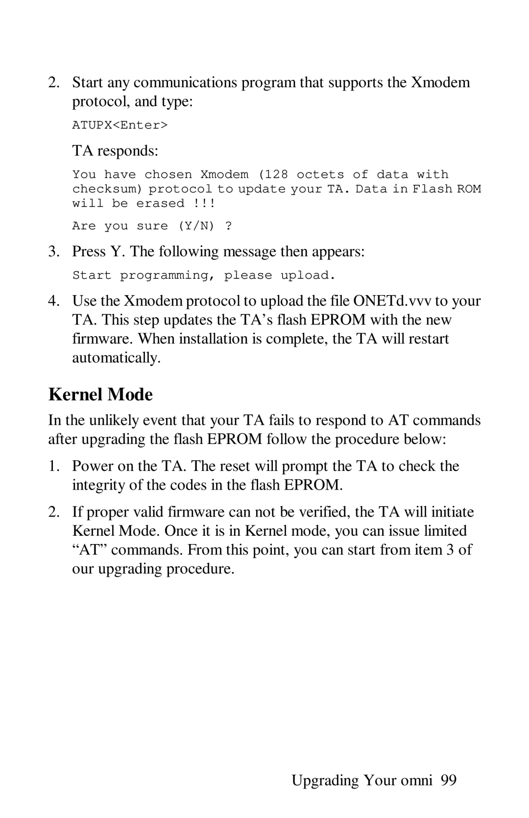 ZyXEL Communications omni series user manual Kernel Mode 