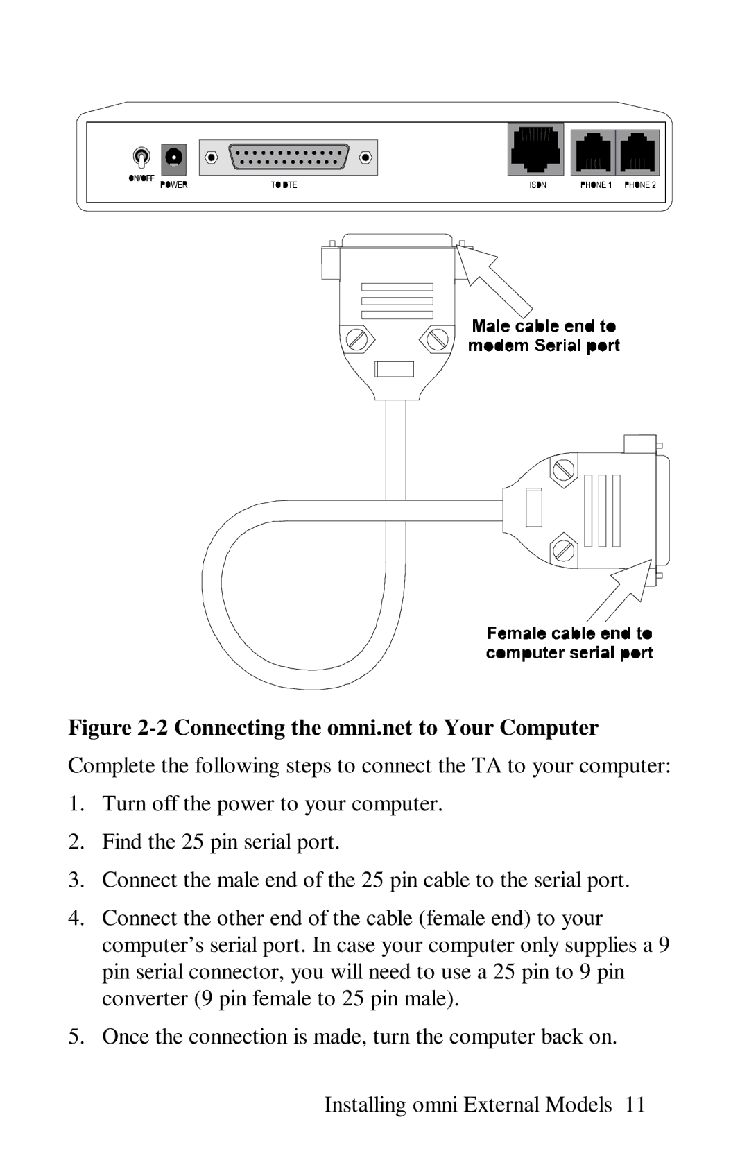 ZyXEL Communications omni series user manual Connecting the omni.net to Your Computer 