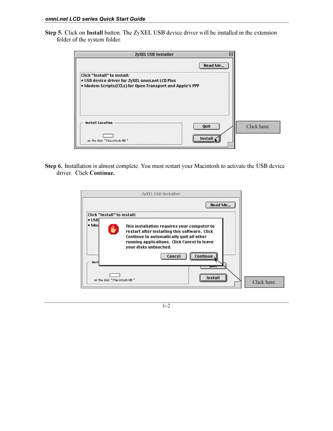 ZyXEL Communications omni.net LCD series quick start Click here 