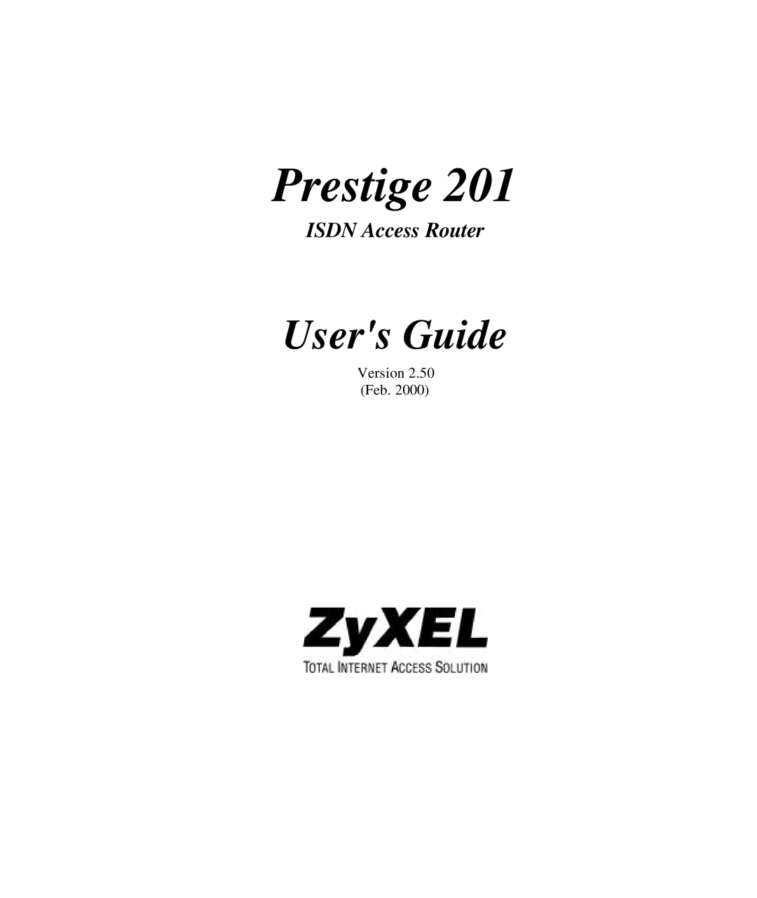 ZyXEL Communications P-202 manual Prestige 