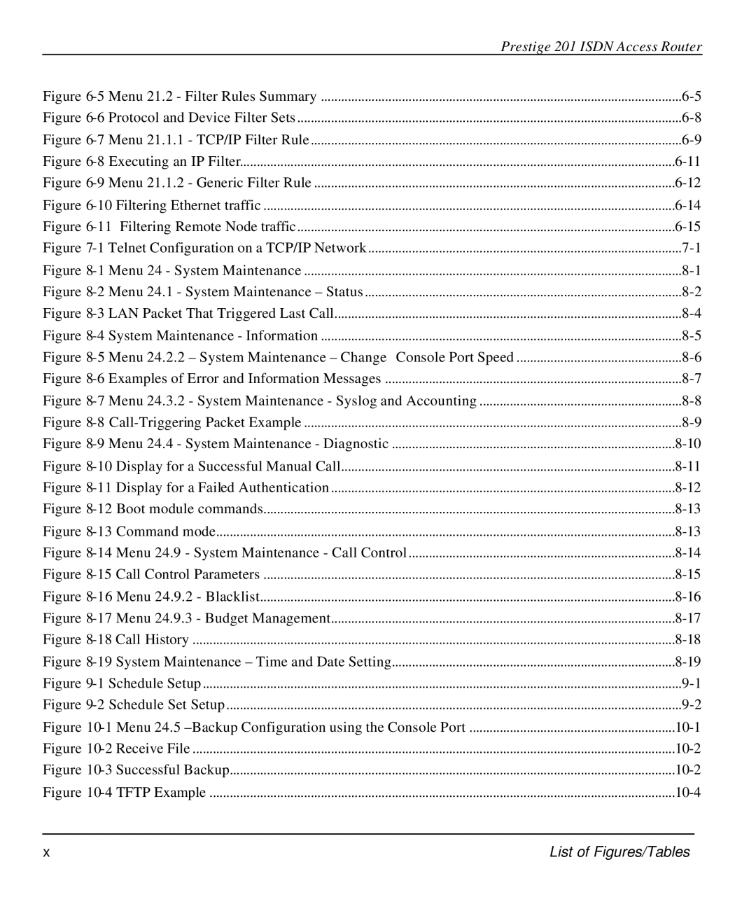 ZyXEL Communications P-202 manual Menu 21.2 Filter Rules Summary 