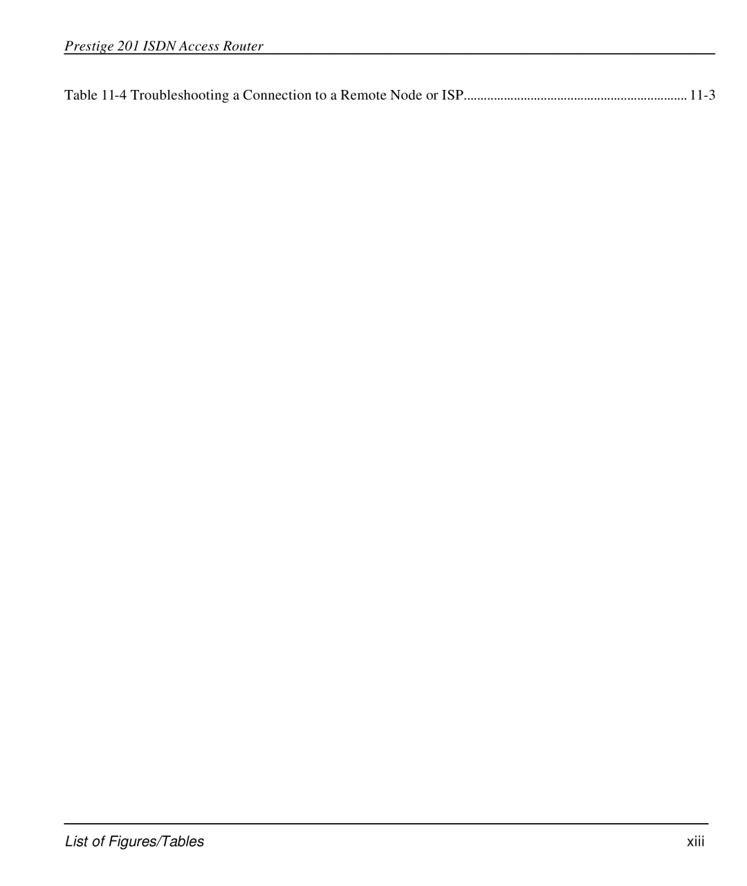 ZyXEL Communications P-202 manual List of Figures/Tables Xiii 