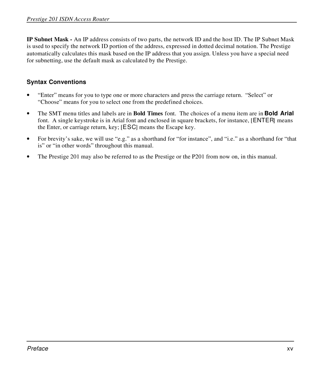 ZyXEL Communications P-202 manual Syntax Conventions 