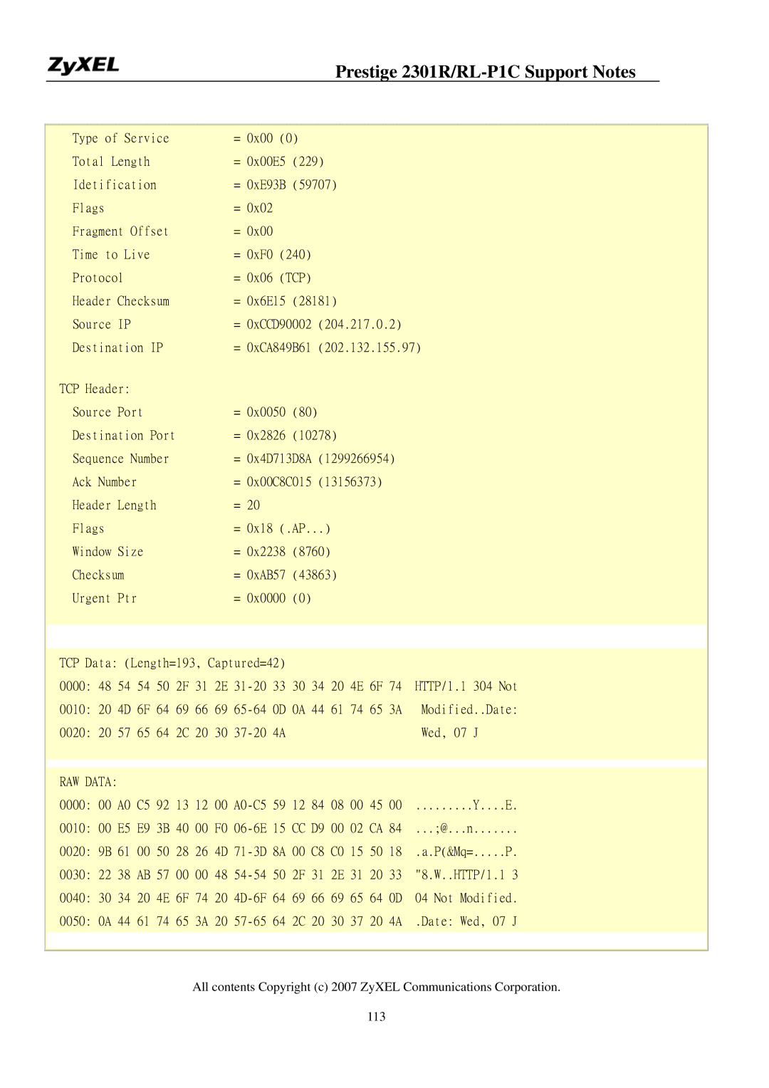 ZyXEL Communications P-2301R/RL-P1C manual Idetification 