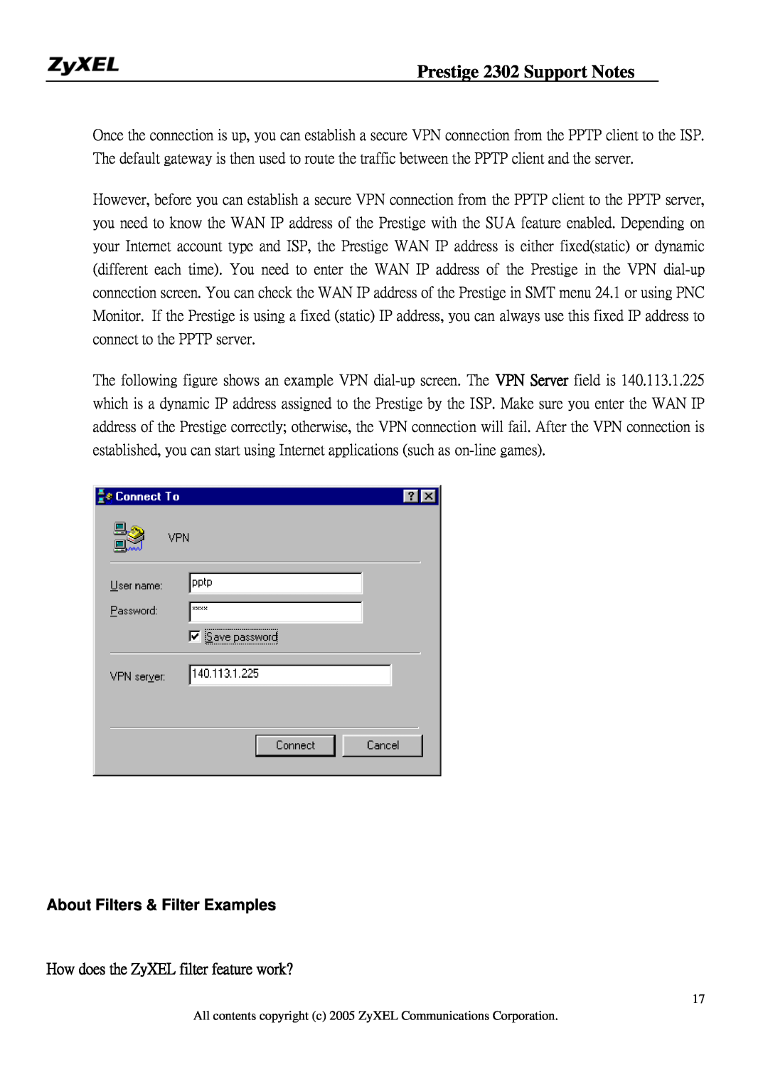 ZyXEL Communications P-2302HW manual About Filters & Filter Examples, How does the ZyXEL filter feature work? 