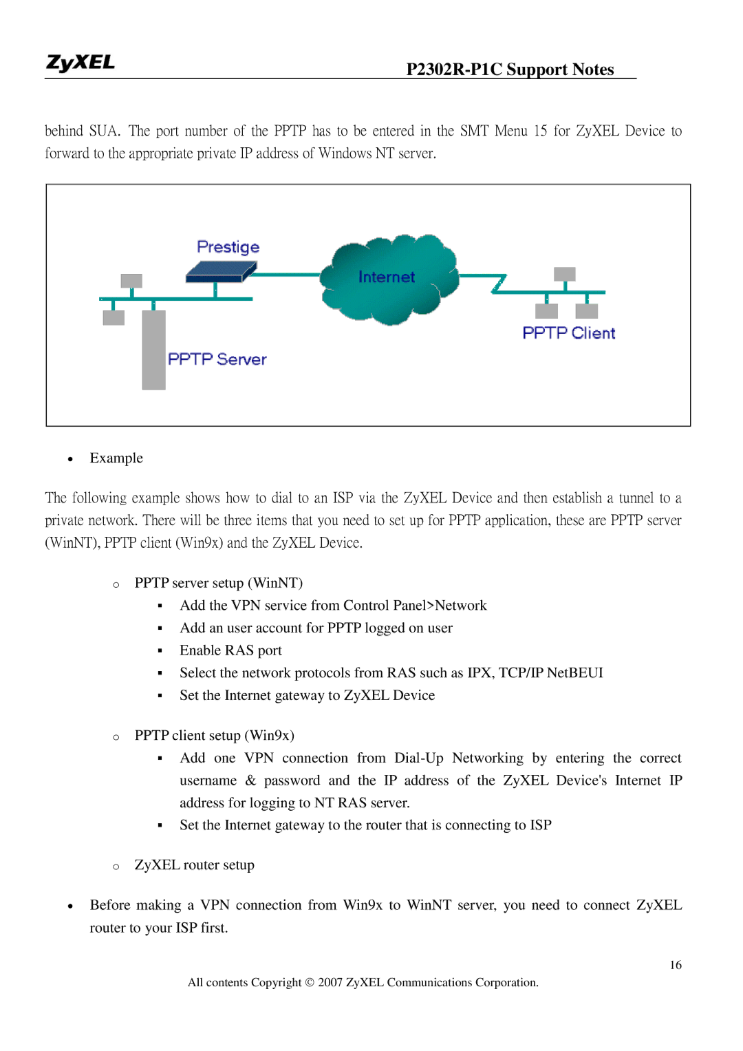 ZyXEL Communications P-2302R-P1C manual ∙ Example 