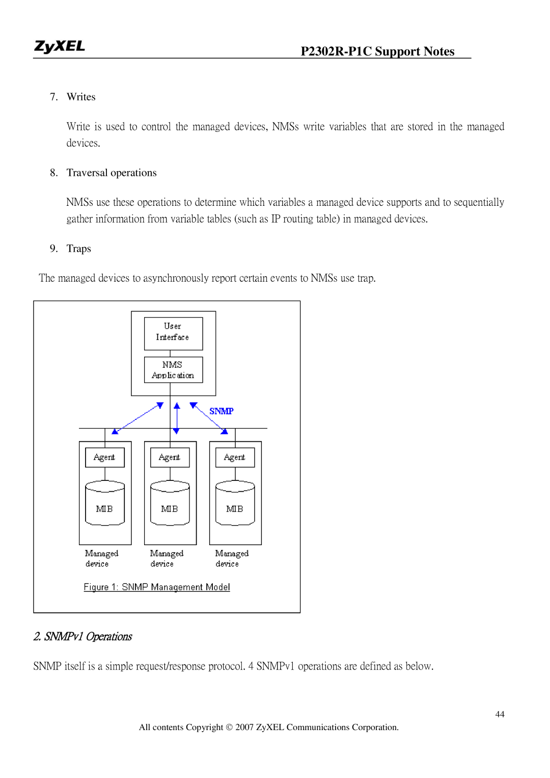 ZyXEL Communications P-2302R-P1C manual Writes, Traversal operations, Traps 