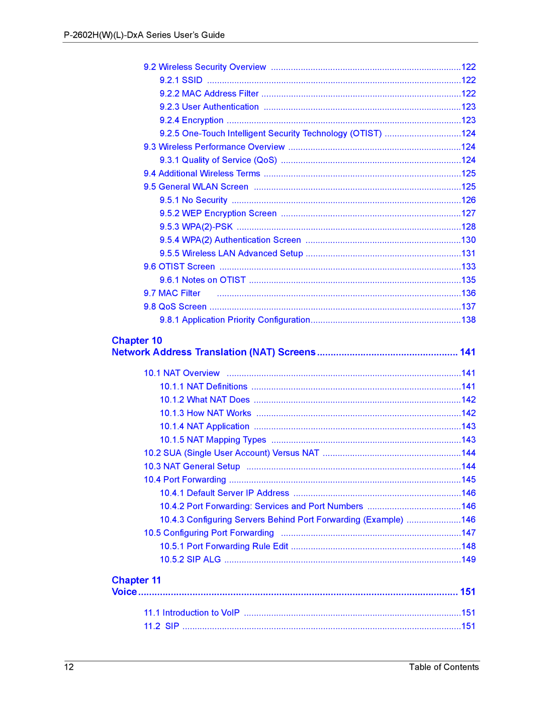 ZyXEL Communications P-2602 manual 141 