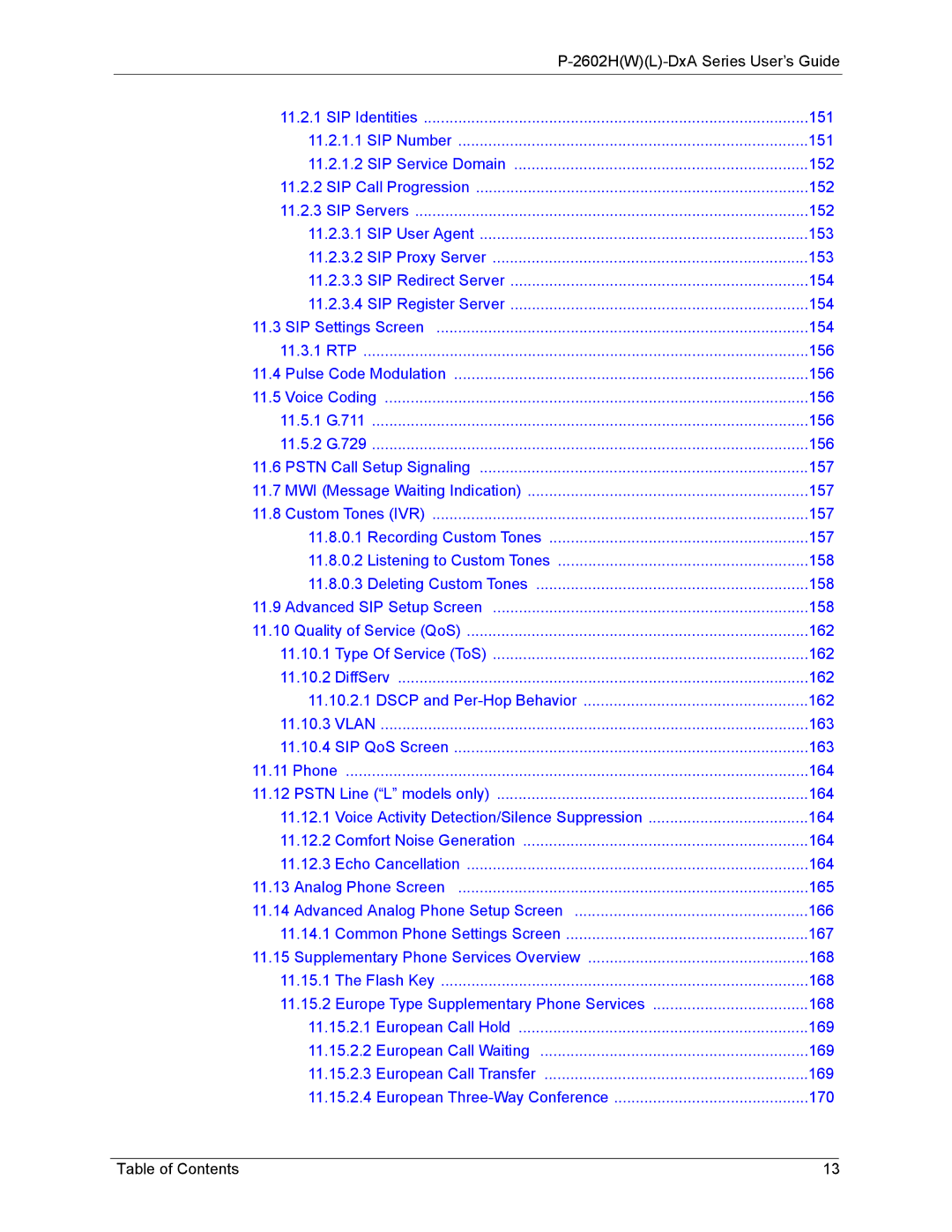 ZyXEL Communications P-2602 manual 156 