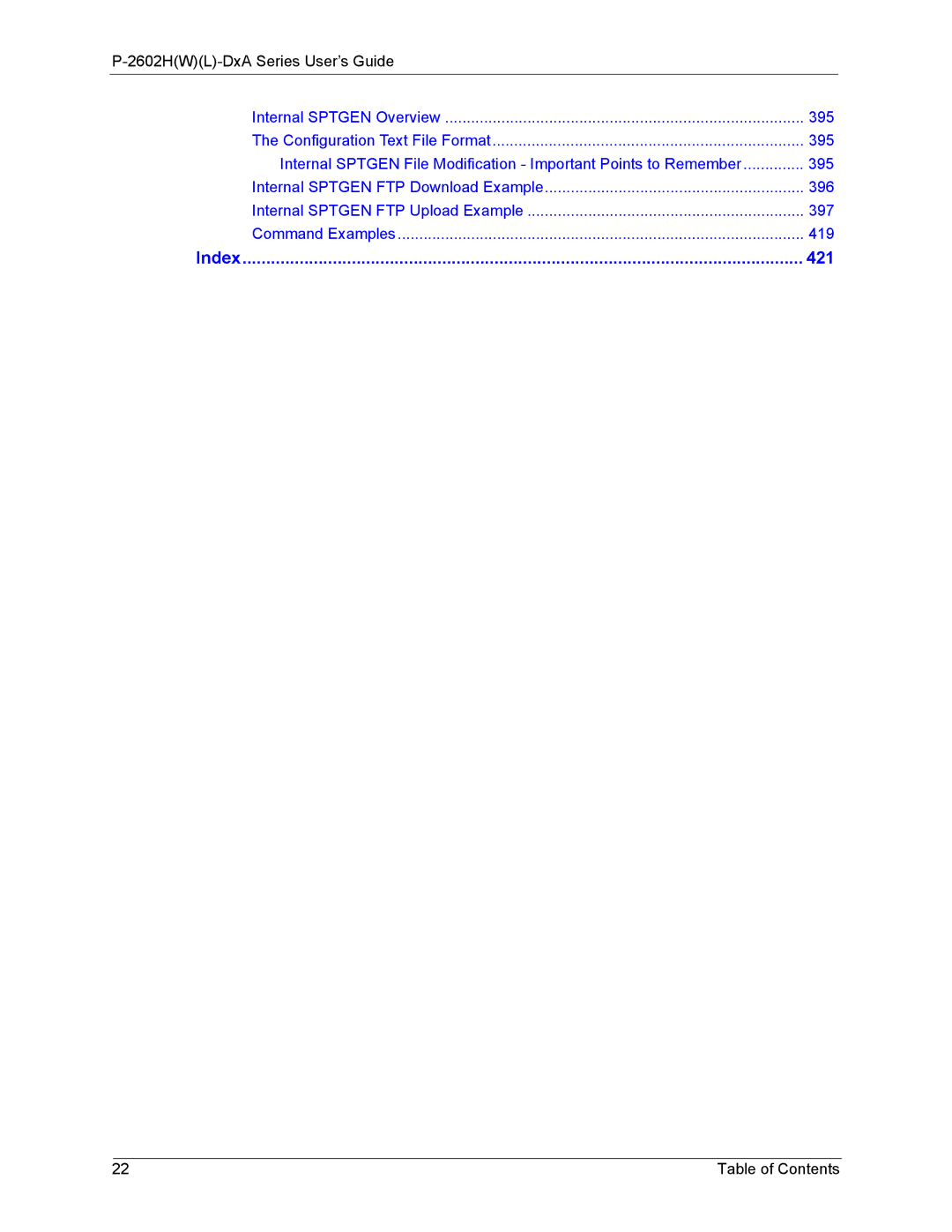 ZyXEL Communications P-2602 manual Index 421 