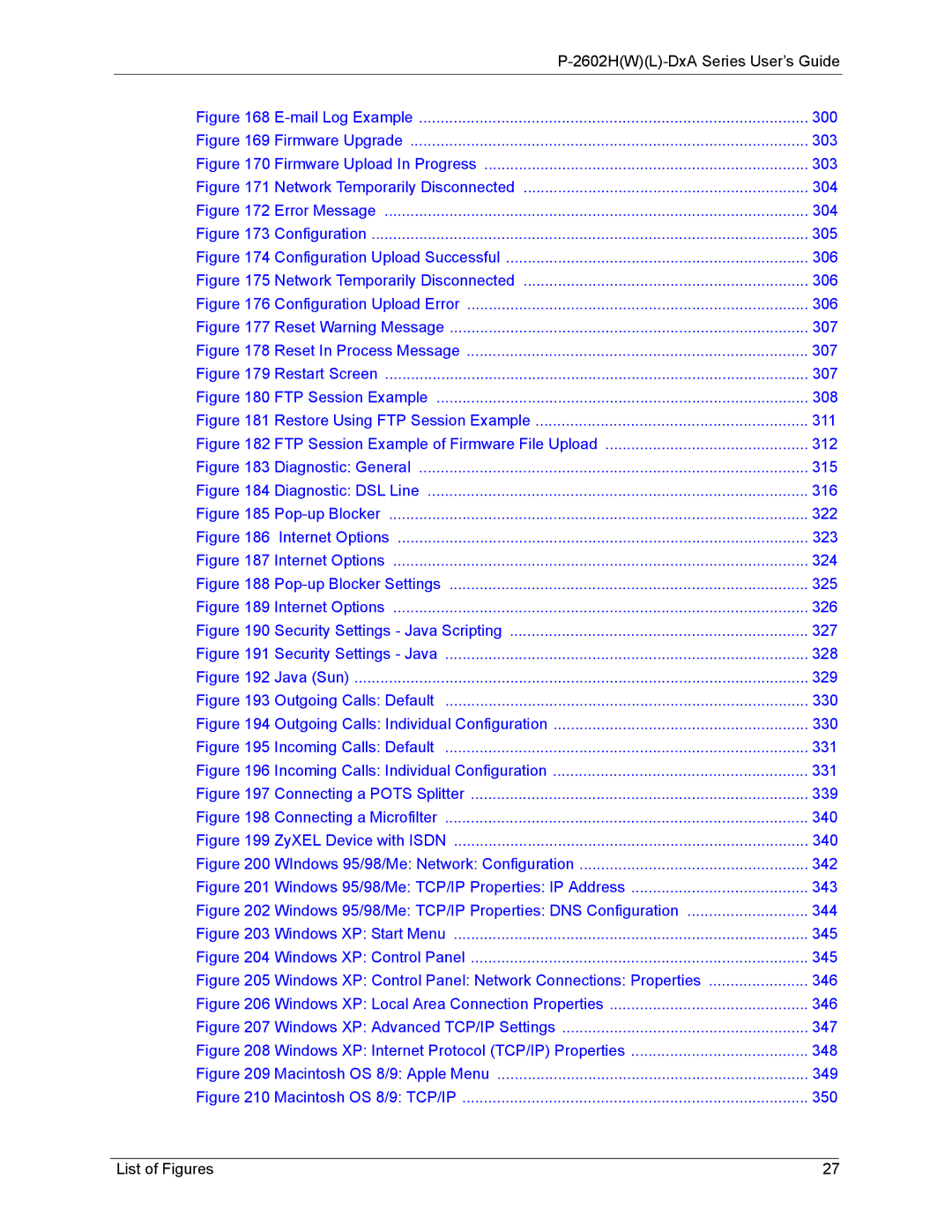 ZyXEL Communications P-2602 manual FTP Session Example of Firmware File Upload 312 