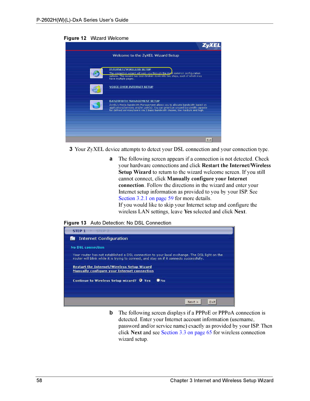 ZyXEL Communications P-2602 manual Wizard Welcome 
