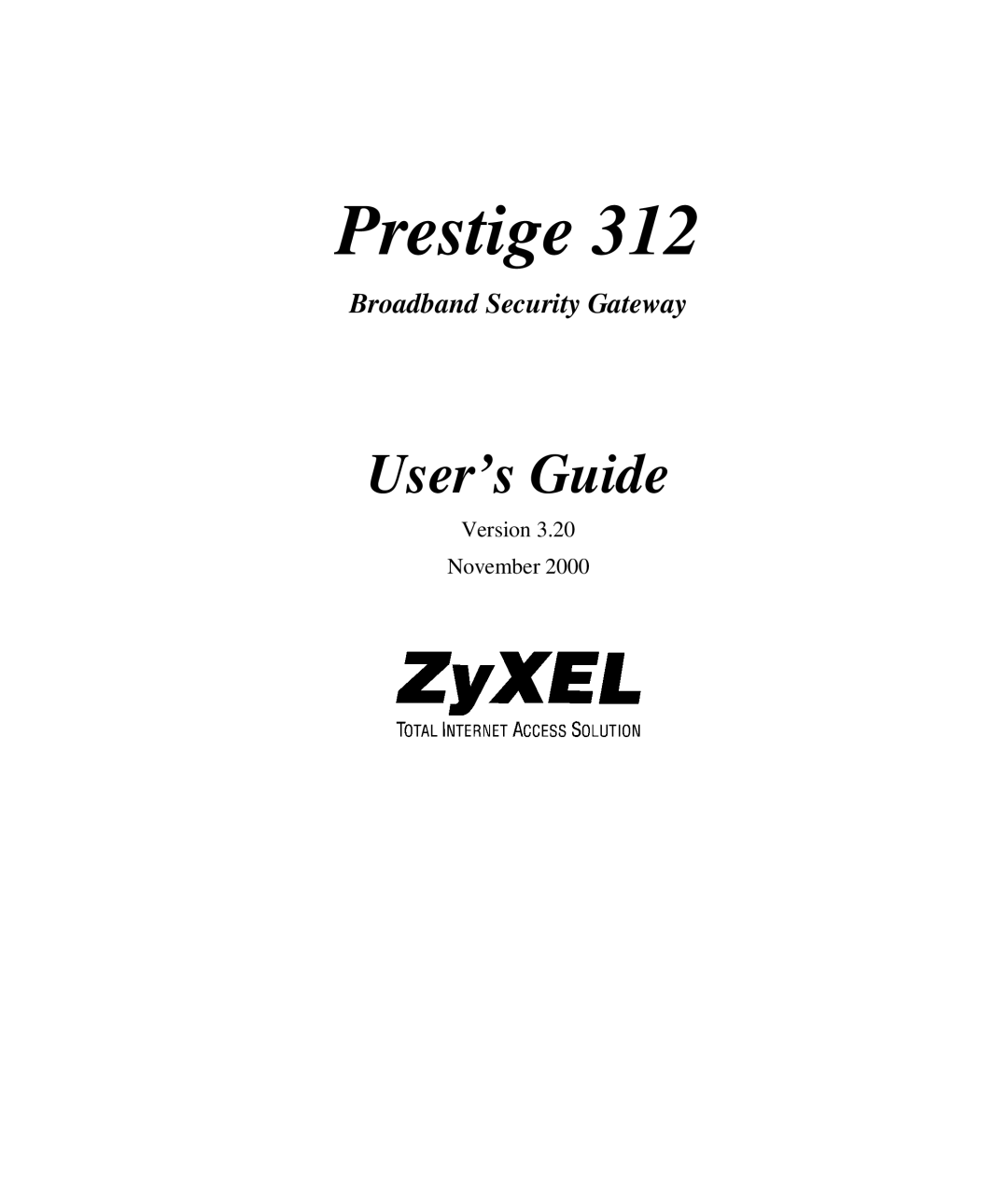 ZyXEL Communications P-312 manual Prestige 