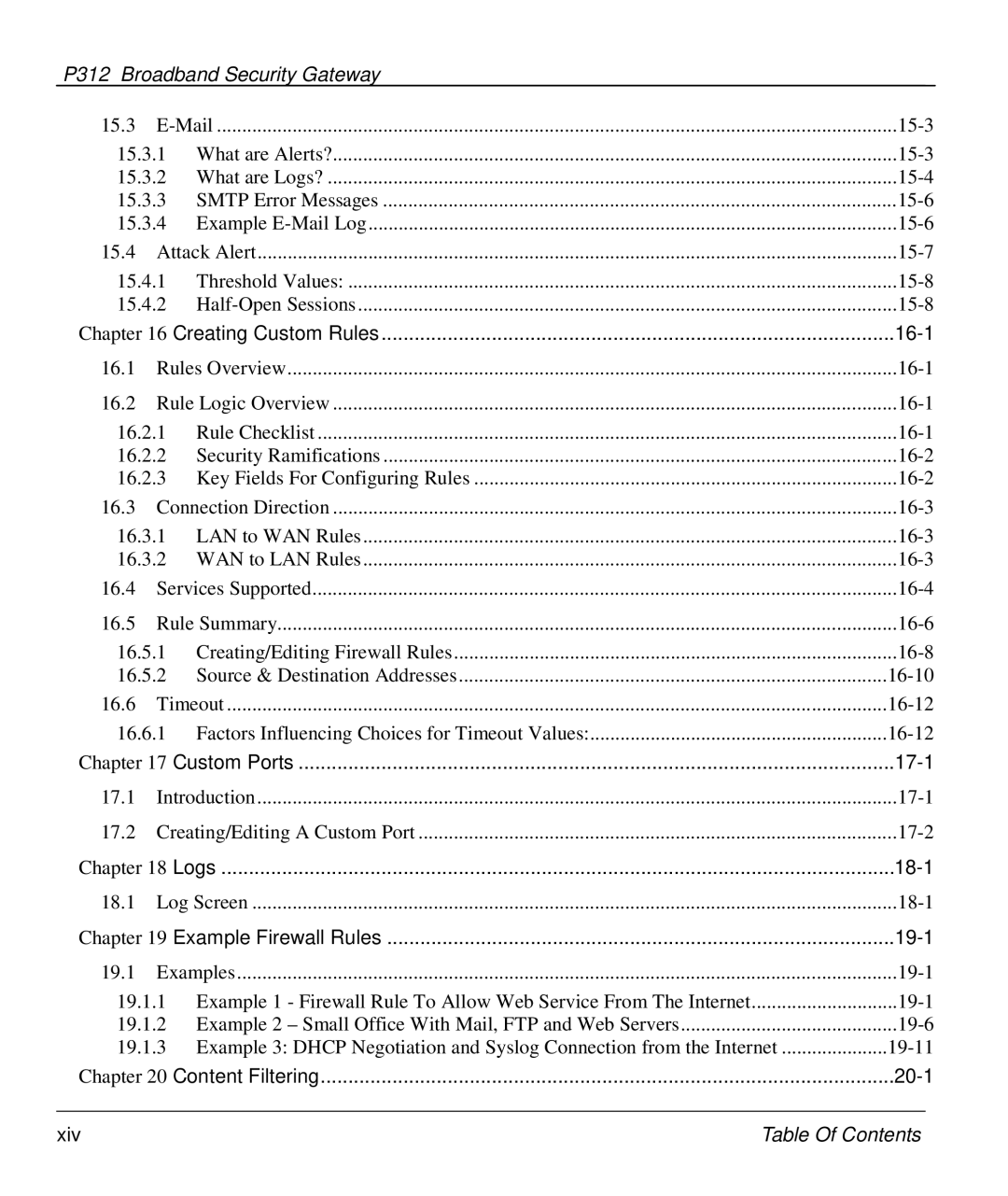 ZyXEL Communications P-312 manual 17-1 