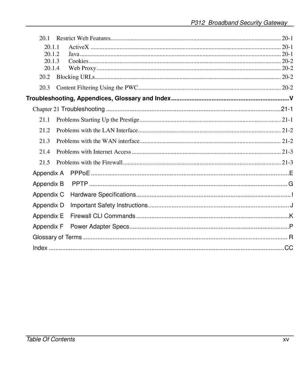 ZyXEL Communications P-312 manual 21-1, Pptp 