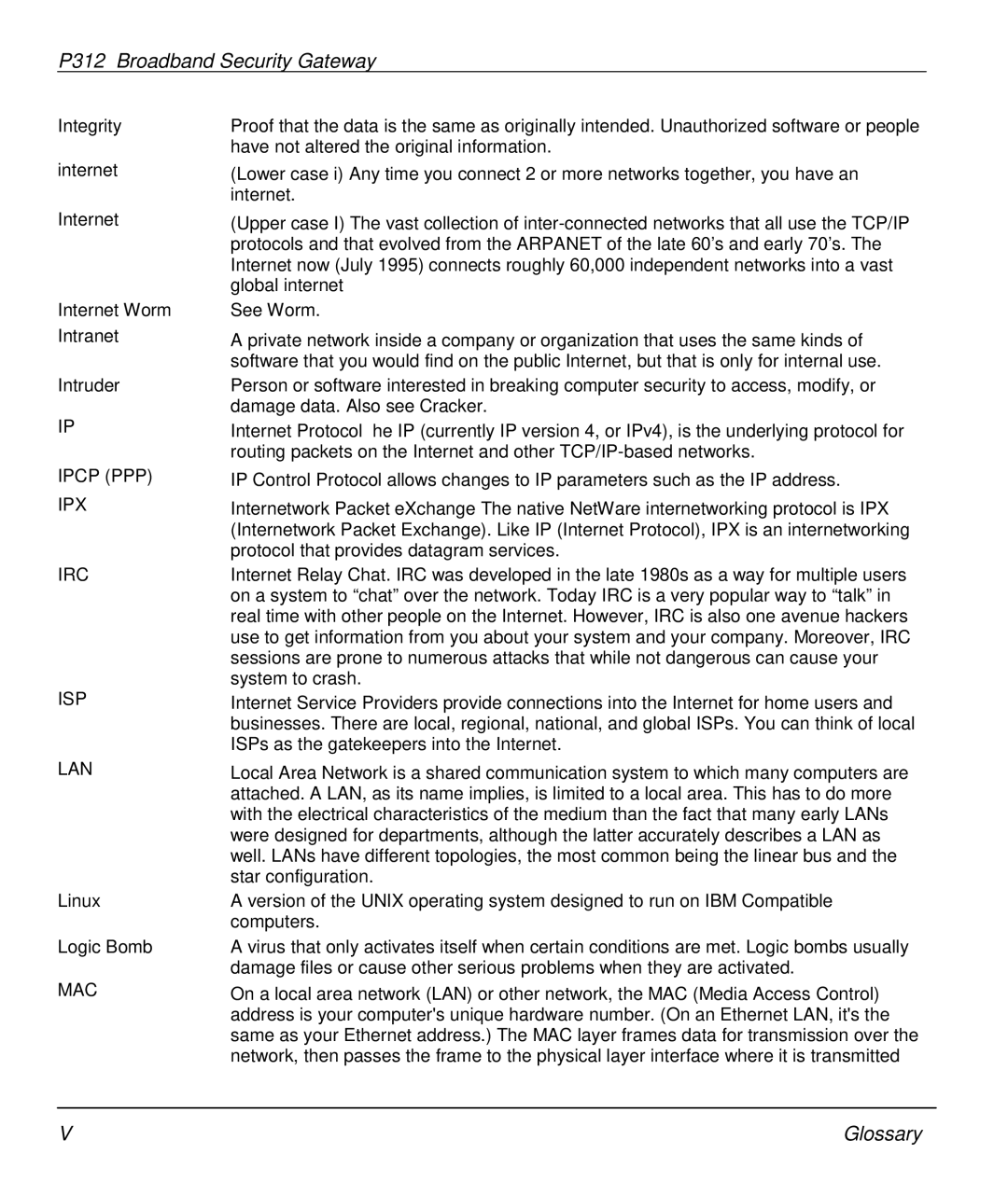 ZyXEL Communications P-312 manual Ipcp PPP IPX, Irc Isp, Mac 