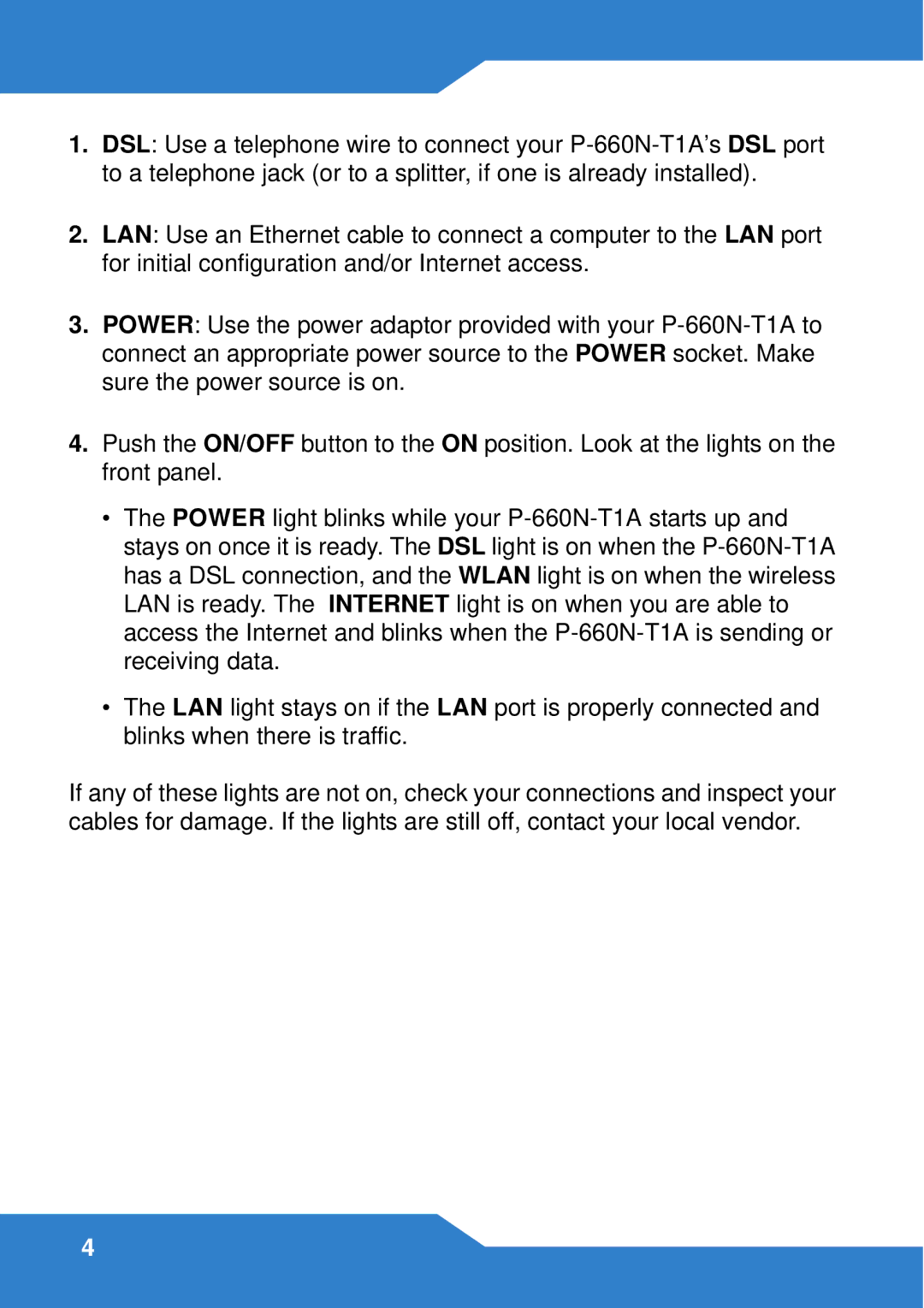 ZyXEL Communications P-660N-T1A manual 