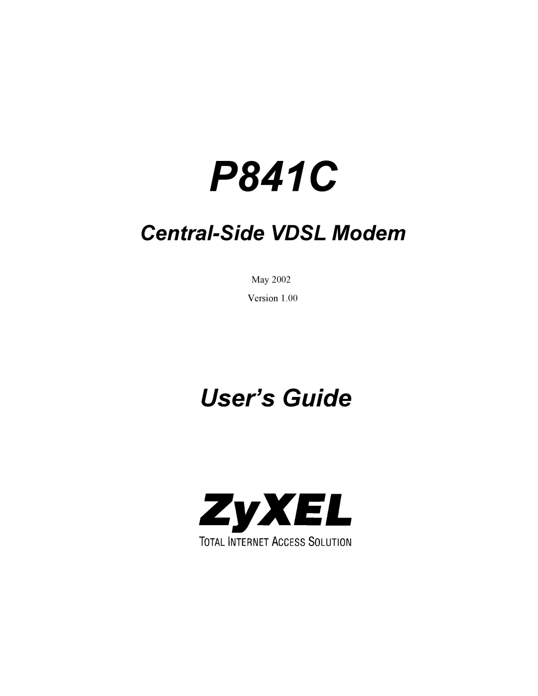 ZyXEL Communications P841C manual 