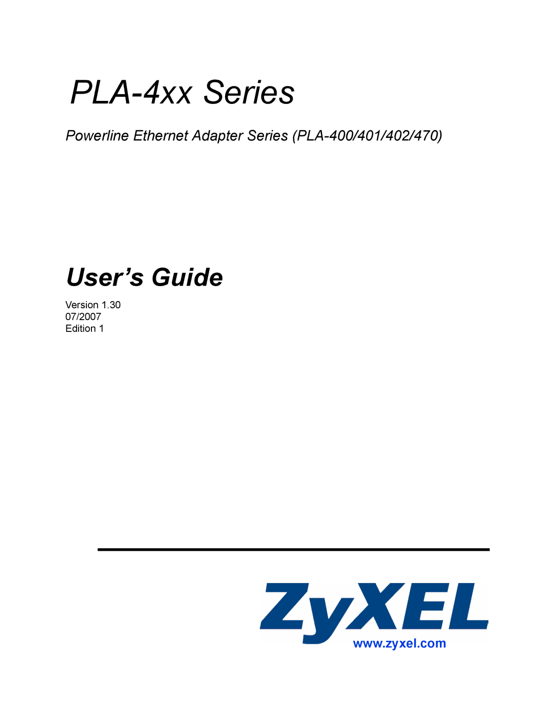 ZyXEL Communications PLA-400 manual PLA-4xx Series 