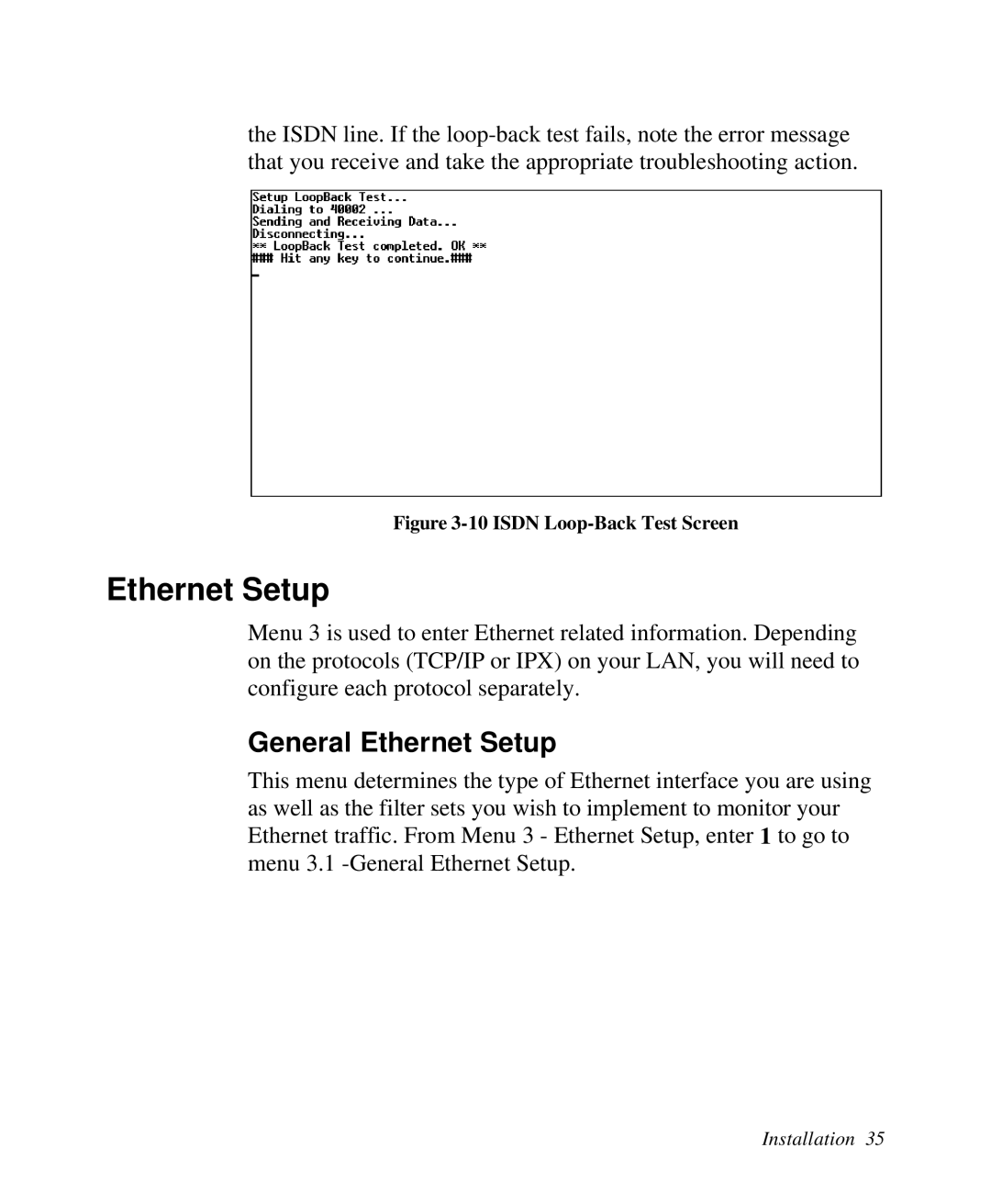 ZyXEL Communications Prestige 128 user manual General Ethernet Setup 
