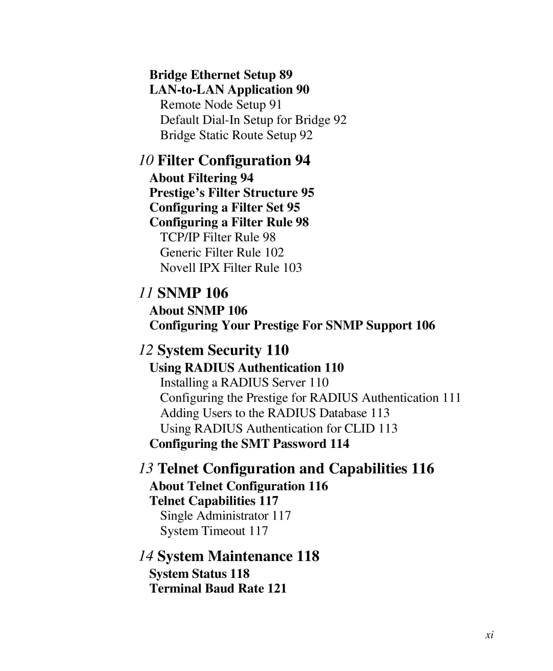 ZyXEL Communications Prestige 128 user manual Snmp 